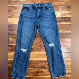 Women’s Joe's Ripped Knee Distressed Blue Jeans The OG Lynette Button Fly 28